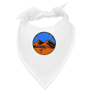 Sternenhimmel Berge - Bandana - Weiß - Vorne