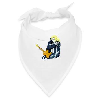 Typ mit Gitarre - Bandana - Weiß - Vorne