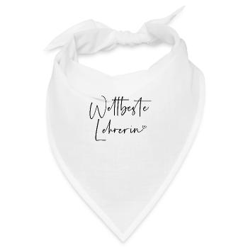 Weltbeste Lehrerin - Bandana - Weiß - Vorne