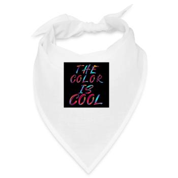 Farbe ist cool, buntes Thema - Bandana - Weiß - Vorne