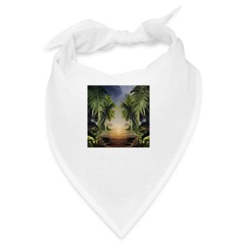 Dschungel-Kunstwerke - Bandana - Weiß - Vorne
