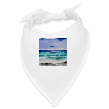 Meerwasserfarben - Bandana - Weiß - Vorne