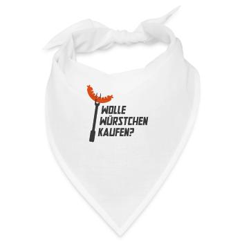 Wolle Würstchen kaufen? - Bandana - Weiß - Vorne