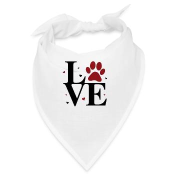 Love Paw - Bandana - Weiß - Vorne