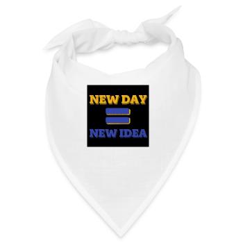 NEUER TAG=NEUE IDEE - Bandana - Weiß - Vorne