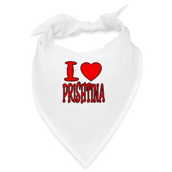 Prishtina, Kosova, Prizren, Kosovar, Shiptar - Bandana - Weiß - Vorne