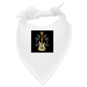Gitarre Shirt - Bandana - Weiß - Vorne