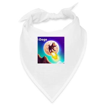 doge coin going to the moon - Bandana - Weiß - Vorne
