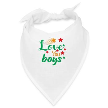 Love you Boys - Bandana - Weiß - Vorne