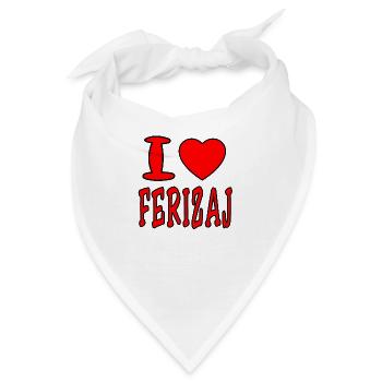 Ferizaj, Kosova, Prishtina, Prizreni, Shiptar - Bandana - Weiß - Vorne