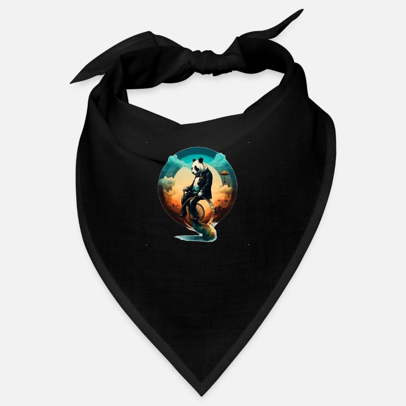 Panda auf einem Einrad Bandana