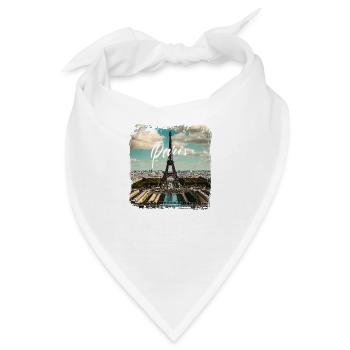 Paris Eiffelturm casual style - Bandana - Weiß - Vorne