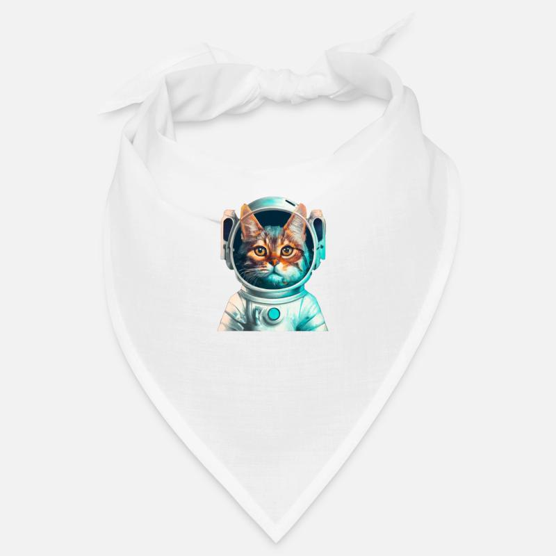 space cat - Bandana - Weiß