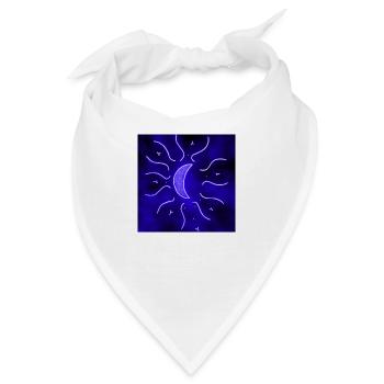 ELEKTRISCHER MANDALA MOND - Bandana - Weiß - Vorne