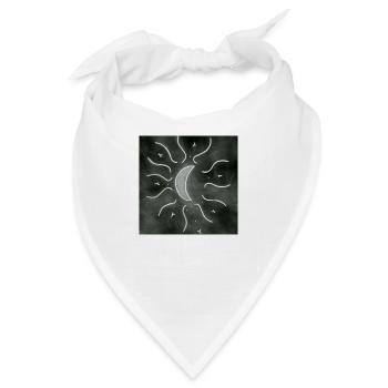 Luna Mandala grau - Bandana - Weiß - Vorne