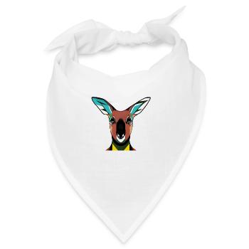 Kangaroo Australien - Bandana - Weiß - Vorne