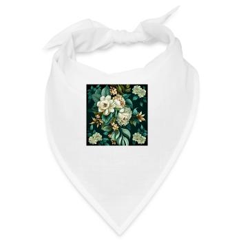 Vintage Flowery Design Floral 2 13 300 - Bandana - Weiß - Vorne