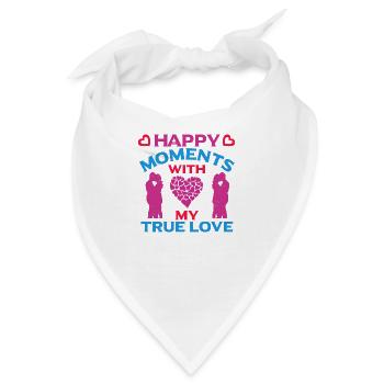 GLÜCKLICHE MOMENTE MIT MEINER WAHREN LIEBE - Bandana - Weiß - Vorne