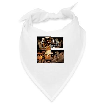 Comic picture of a person looking - Bandana - Weiß - Vorne