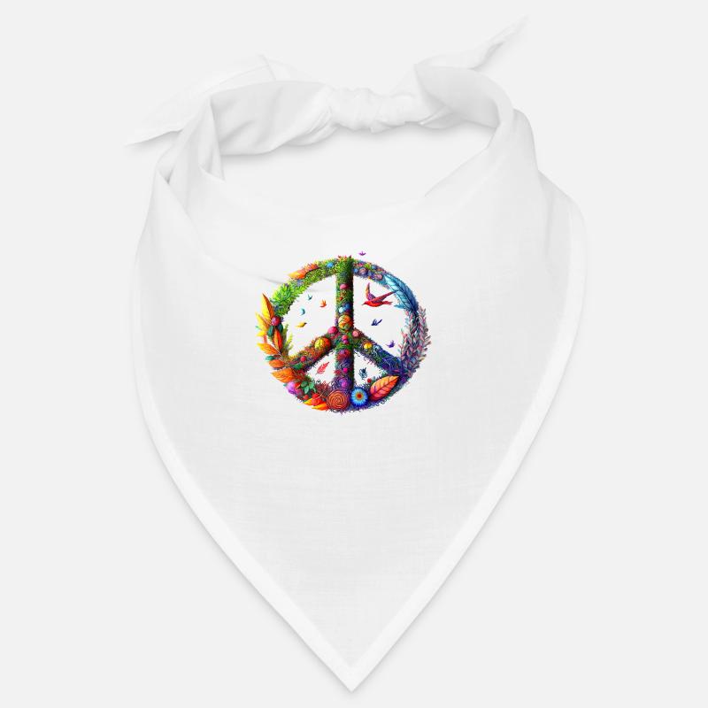 Peace Bird - Bandana - Weiß