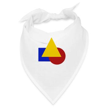 Geometrisch - Bandana - Weiß - Vorne
