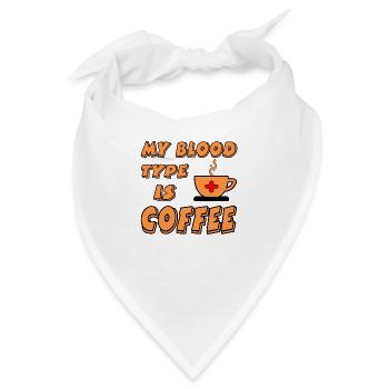 Kaffee - Bandana - Weiß - Vorne