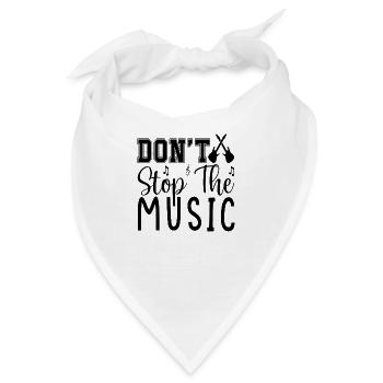Don´t Stop the Music - Bandana - Weiß - Vorne