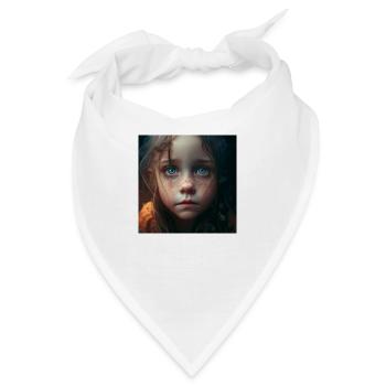 Trauriges Kind - Bandana - Weiß - Vorne