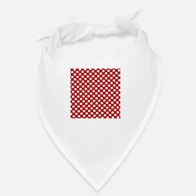 Polka dot red white background dot pattern Bandana