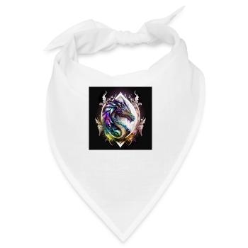 Mystischer Drache - Bandana - Weiß - Vorne