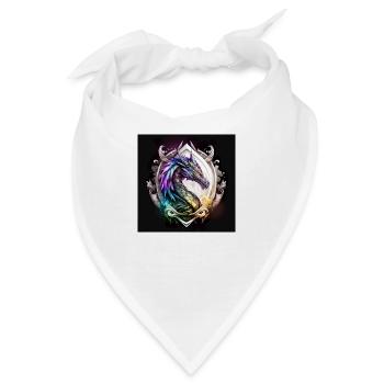 Mystischer Drache - Bandana - Weiß - Vorne