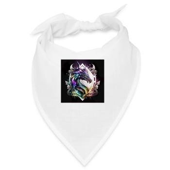 Mystischer Drache - Bandana - Weiß - Vorne
