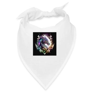 Mystischer Drache - Bandana - Weiß - Vorne
