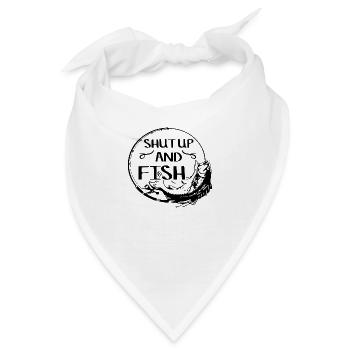 Shut up and Fish - Bandana - Weiß - Vorne