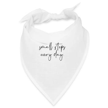 Small steps every day - Bandana - Weiß - Vorne