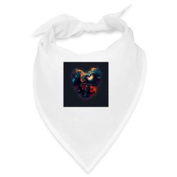 Trendige Valentinstag-Illustration - Bandana - Weiß - Vorne