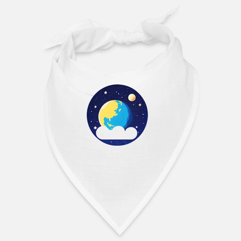 Mignon dessin animé représentation de la planète Terre 6 Bandana