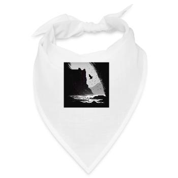 rough sea with cliffs - Bandana - Weiß - Vorne