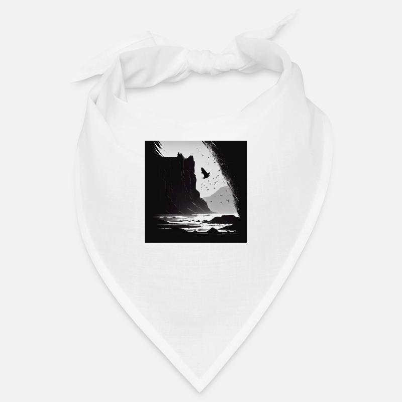 Mer agitée avec falaises Bandana