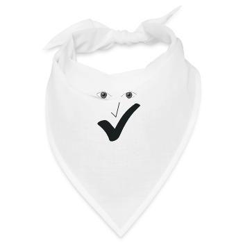 Feines Lächeln Feines Gesicht A02. - Bandana - Weiß - Vorne