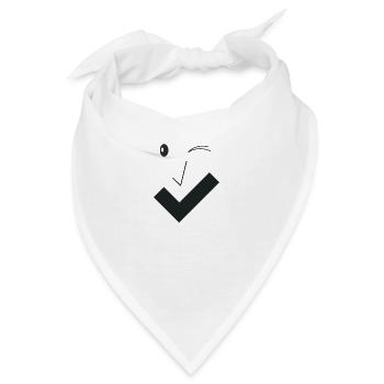 Feines Lächeln - Feines Gesicht B02. - Bandana - Weiß - Vorne