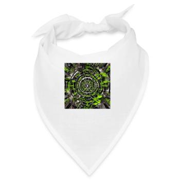 Abstrakte Ebenen aus Pflanzen - Bandana - Weiß - Vorne