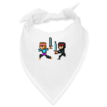 PixelArt Ninja fight - Bandana - Weiß - Vorne