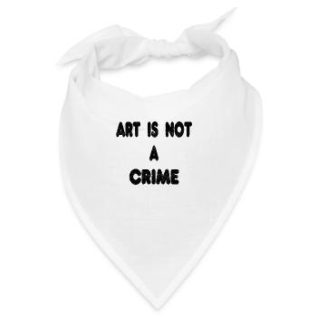 Kunst ist kein Verbrechen - Bandana - Weiß - Vorne