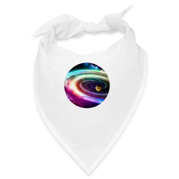 Galaxie Digital Art - Bandana - Weiß - Vorne