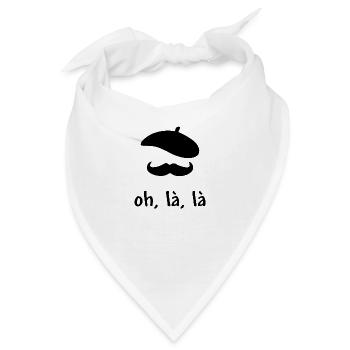 typisch Franzose - Bandana - Weiß - Vorne