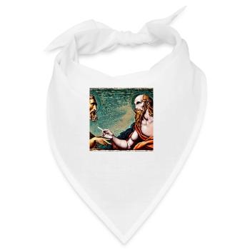 Apostel raucht eine Zigarette - Bandana - Weiß - Vorne