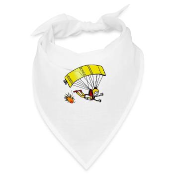 Skydive - Fallschirmspringer Comic - Bandana - Weiß - Vorne