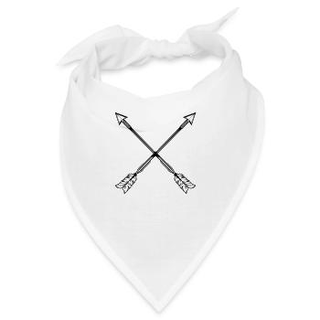 Pfeile - Bandana - Weiß - Vorne