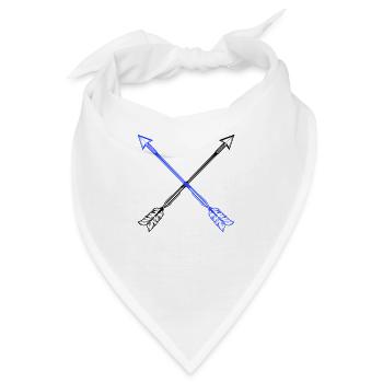 Pfeile - Bandana - Weiß - Vorne